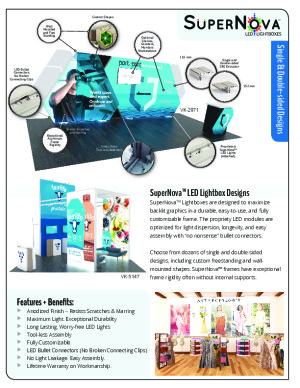 SuperNova LED Lightbox Product Literature